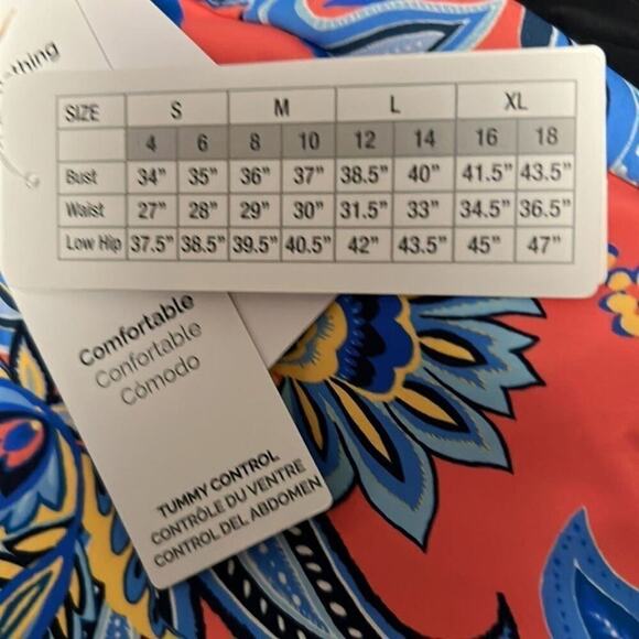 NWT JANTZEN FLORAL‎ SWIMSUIT ONEPIECE SIZE 12 - Picture 8 of 8